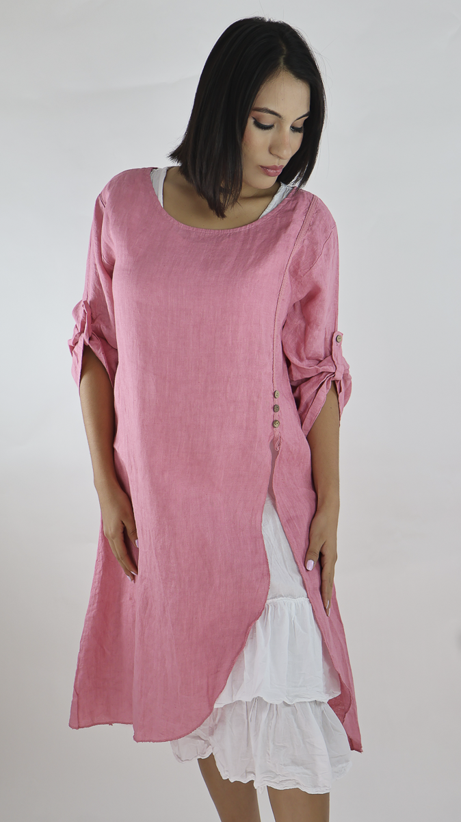VESTIDO CORTO LINO N12596