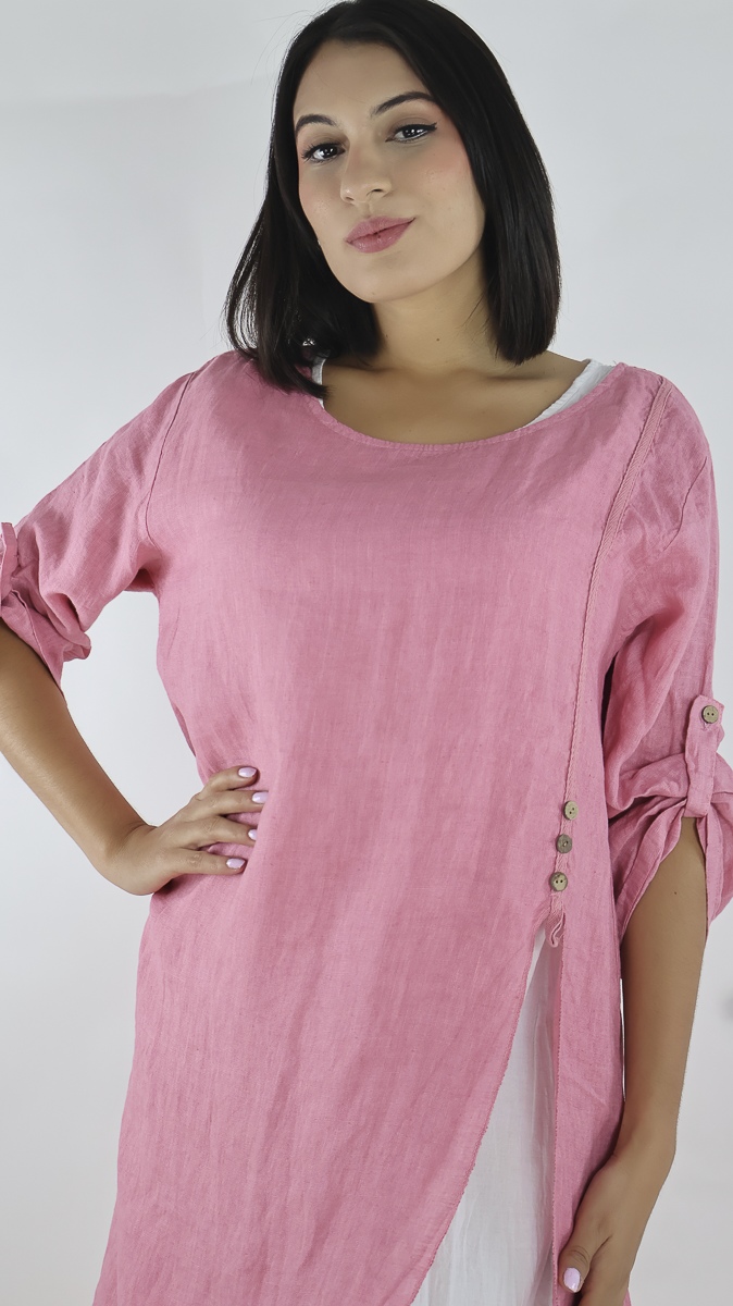 VESTIDO CORTO LINO N12596