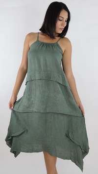 VESTIDO CORTO LINO N12614