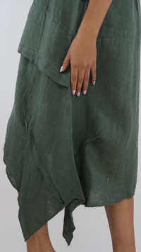 VESTIDO CORTO LINO N12614