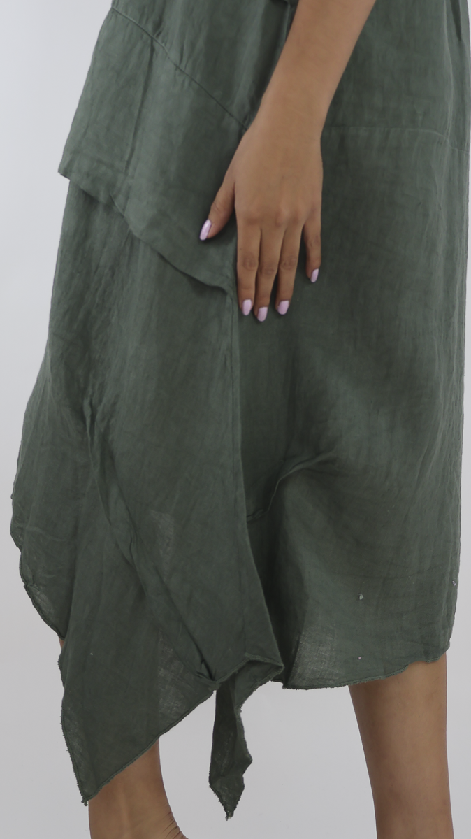 VESTIDO CORTO LINO N12614