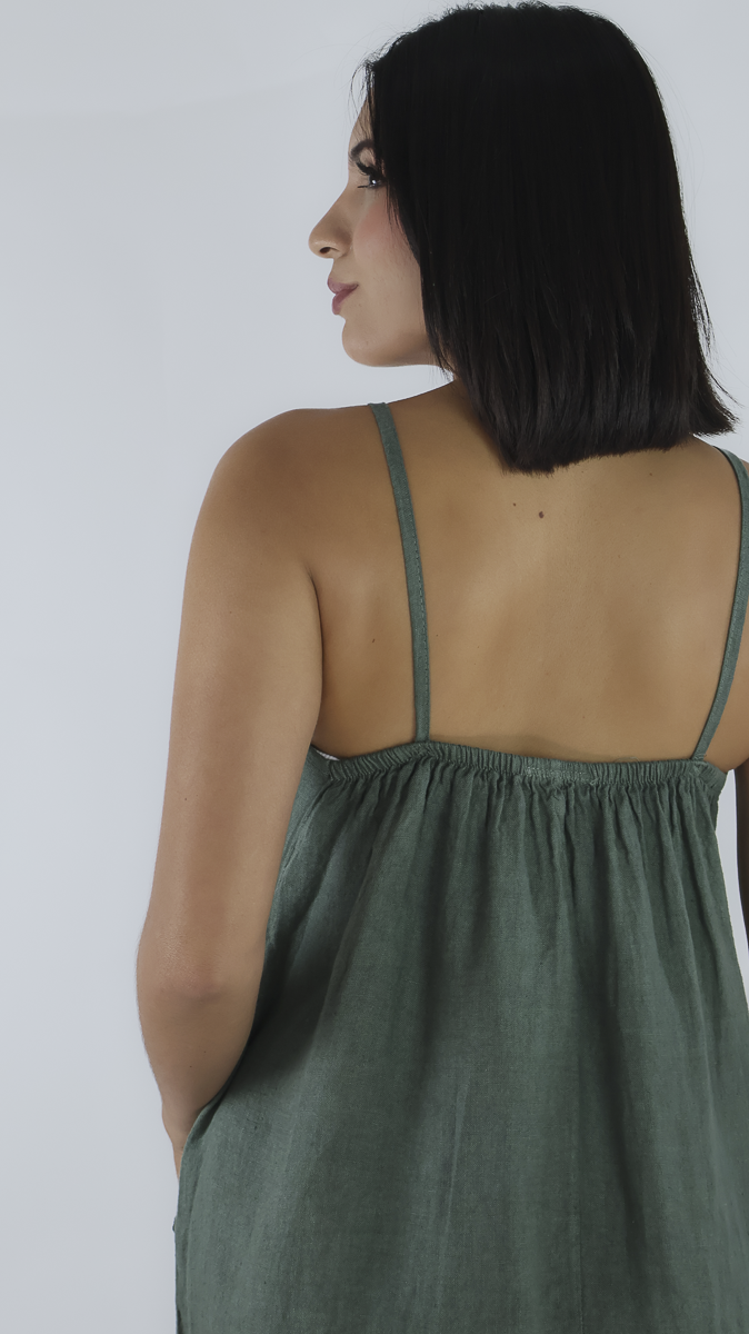 VESTIDO CORTO LINO N12614