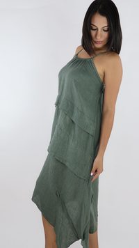 VESTIDO CORTO LINO N12614