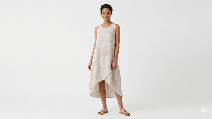 VESTIDO LARGO LINO W12587