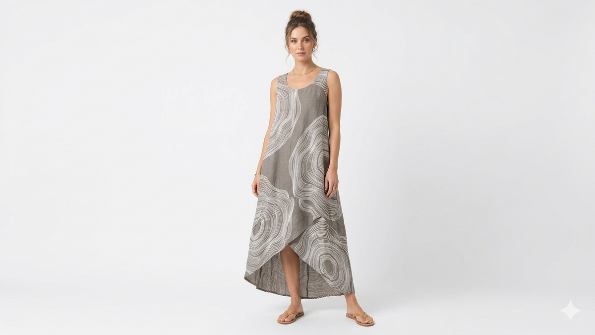 VESTIDO LARGO LINO W12587