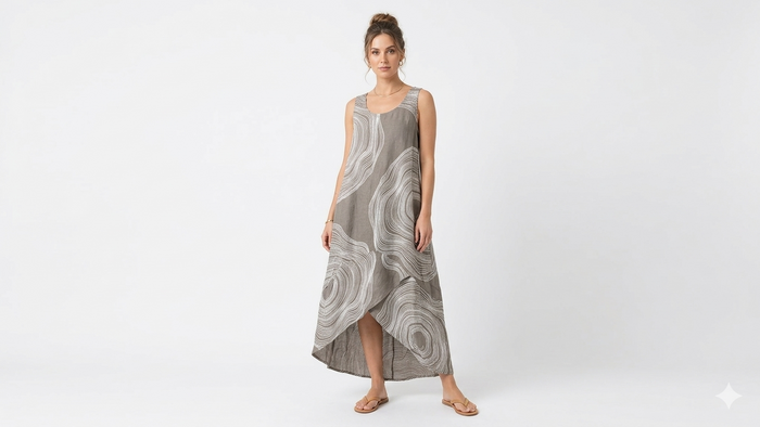 VESTIDO LARGO LINO W12587