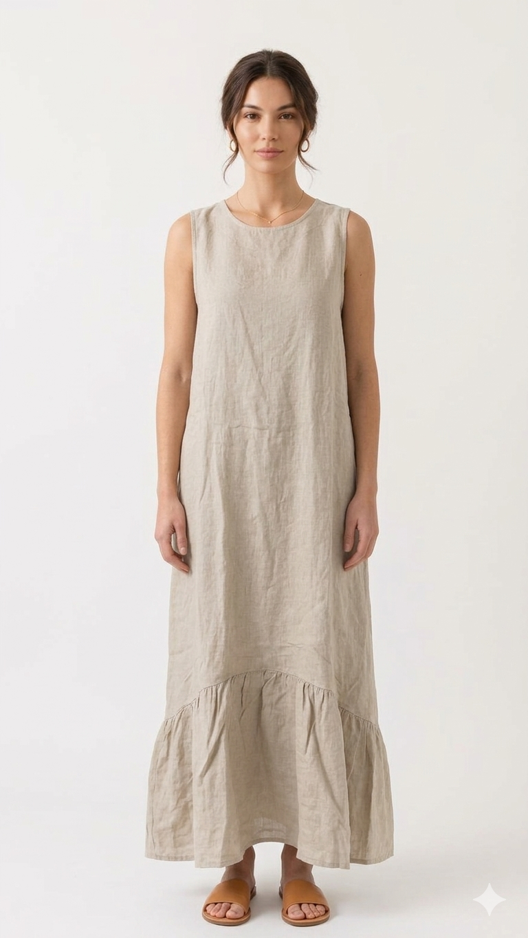 VESTIDO LARGO LINO W12589