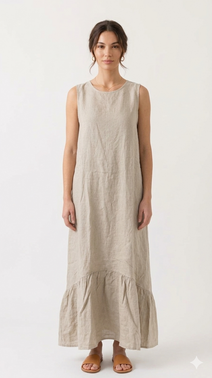 VESTIDO LARGO LINO W12589