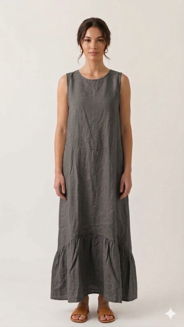 VESTIDO LARGO LINO W12589