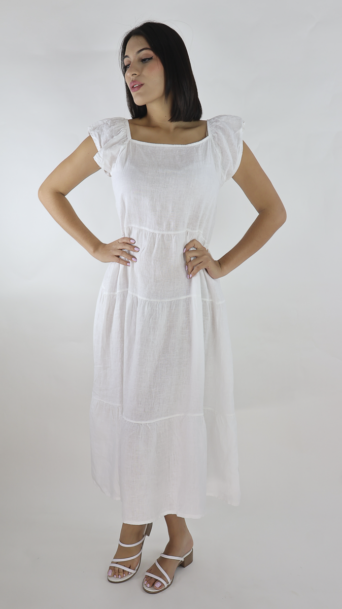 VESTIDO LARGO LINO W12593