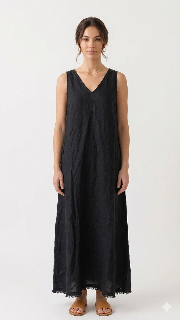 VESTIDO LARGO LINO W12594