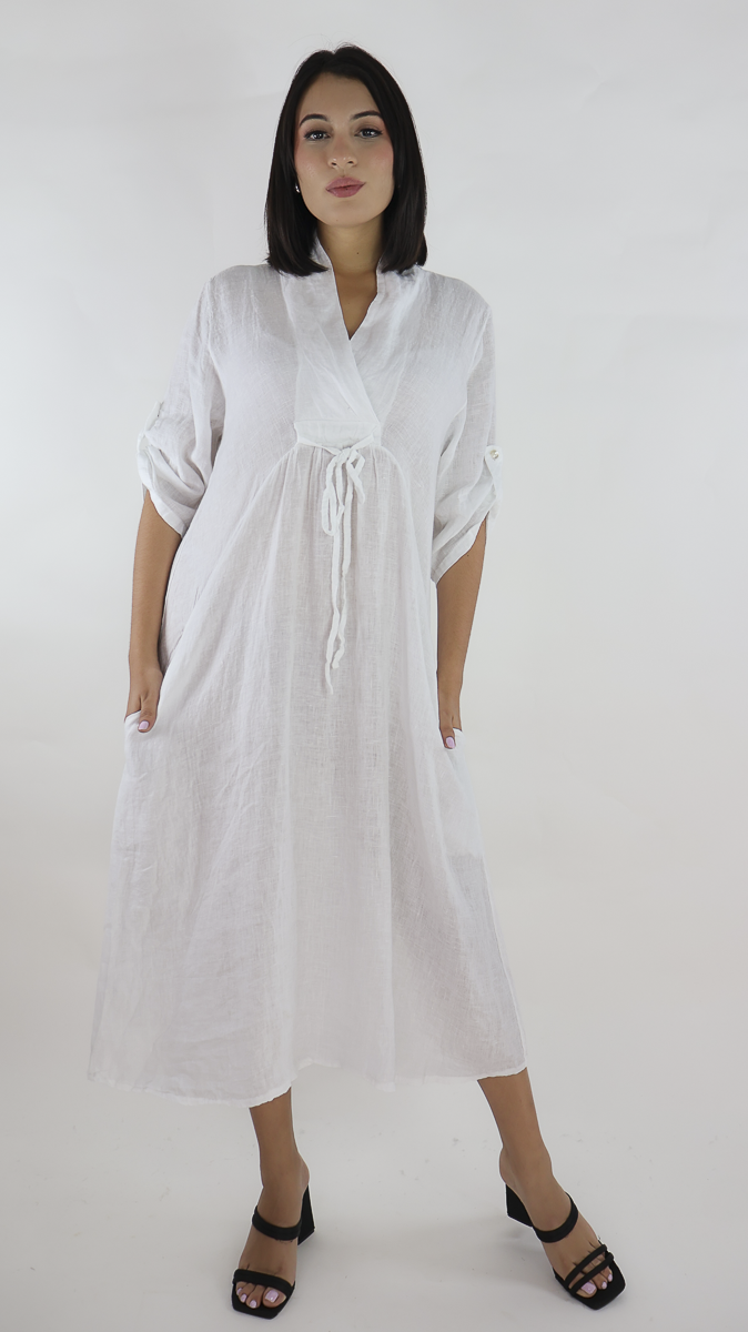 VESTIDO LARGO LINO W12595