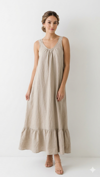 VESTIDO LARGO LINO W13409