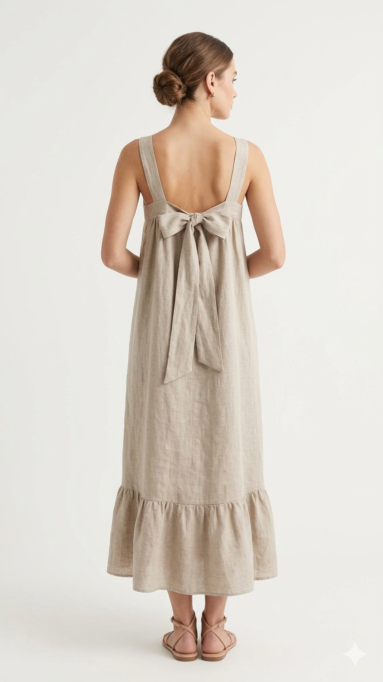 VESTIDO LARGO LINO W13409