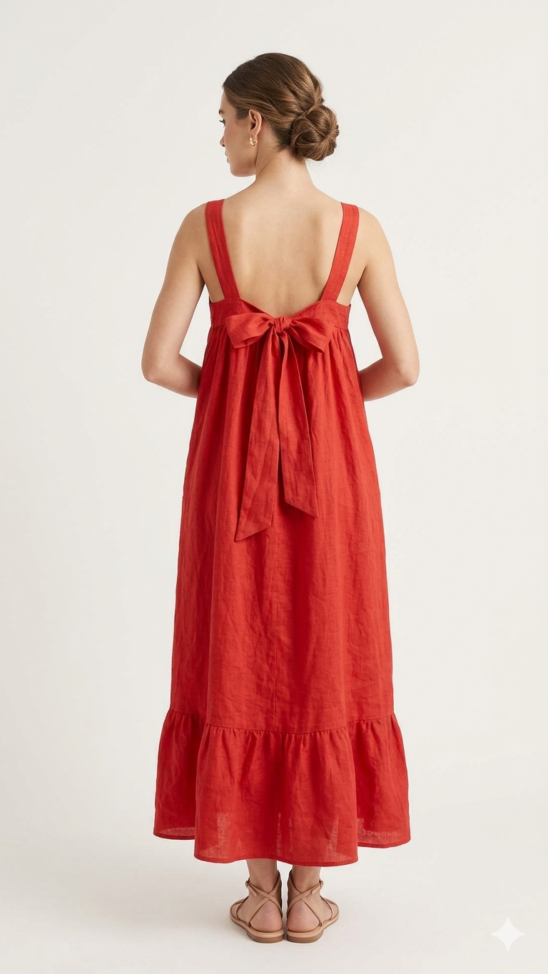 VESTIDO LARGO LINO W13409