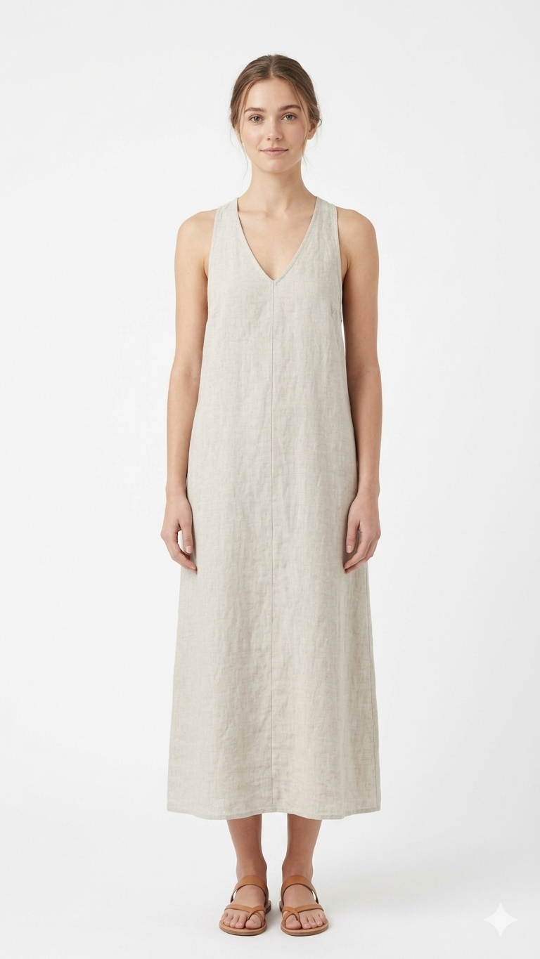 VESTIDO LARGO LINO W13410