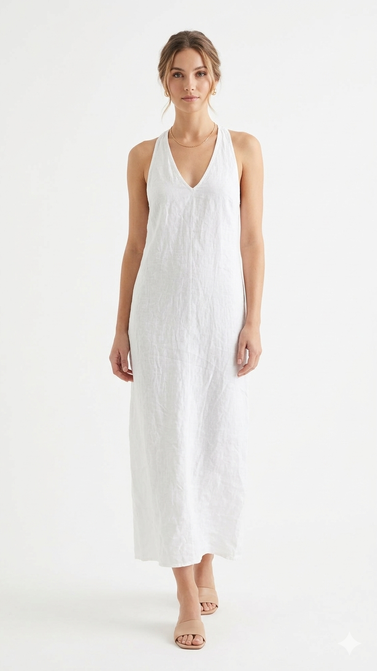 VESTIDO LARGO LINO W13410