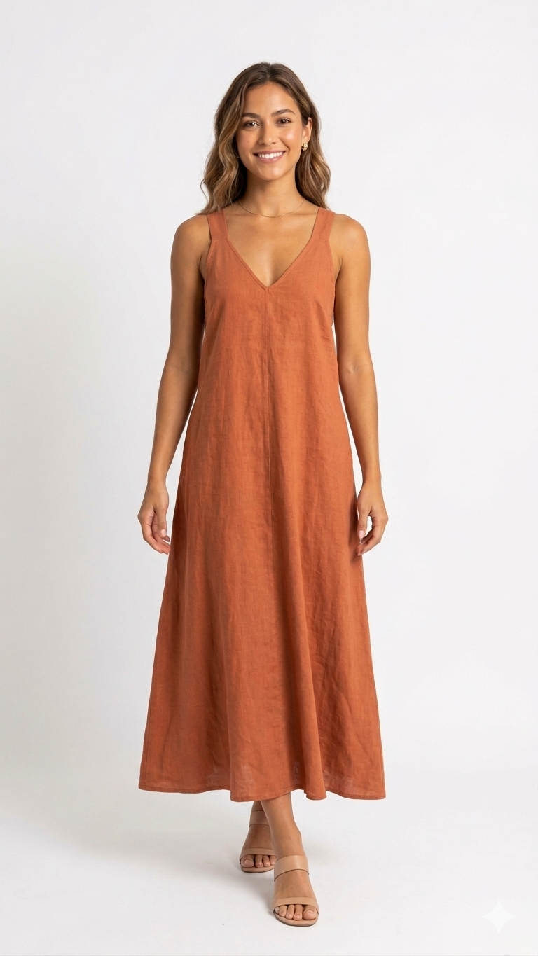 VESTIDO LARGO LINO W13410