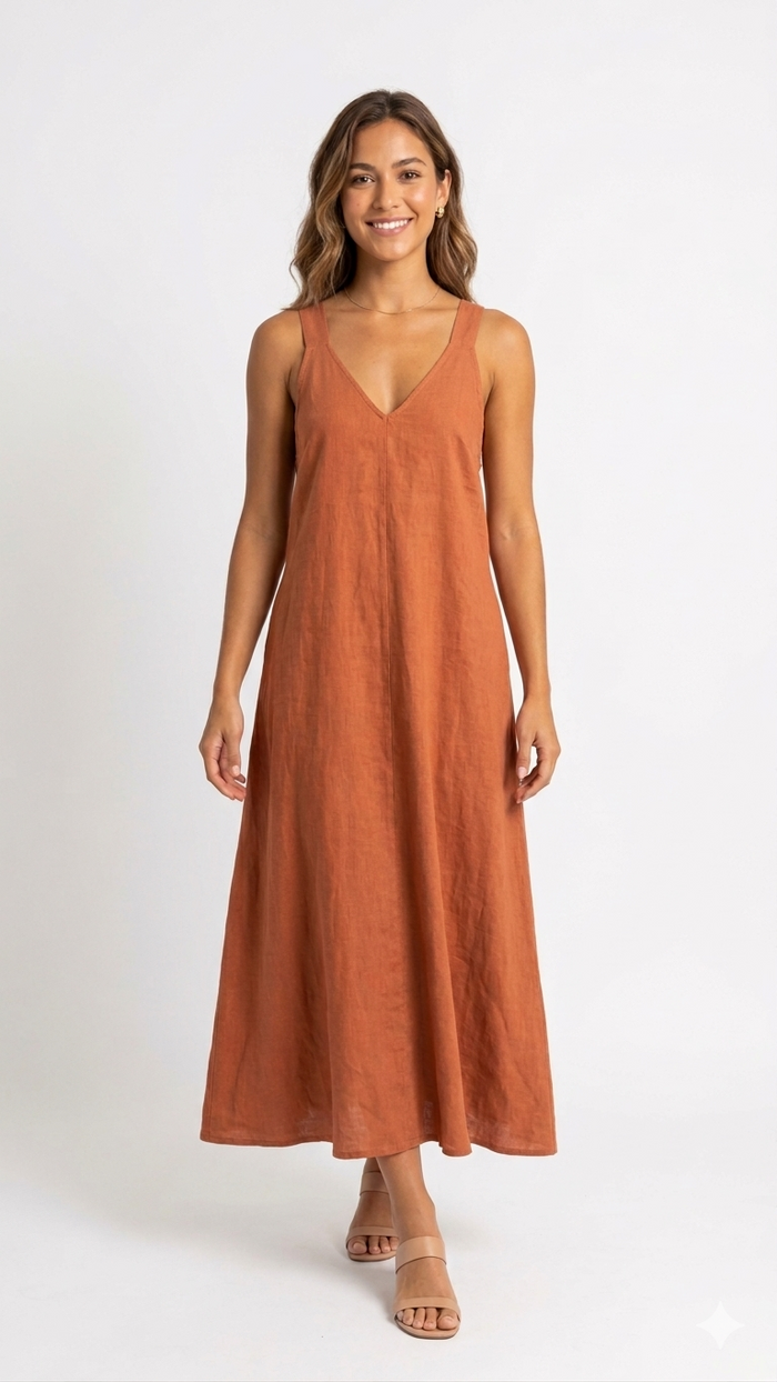 VESTIDO LARGO LINO W13410