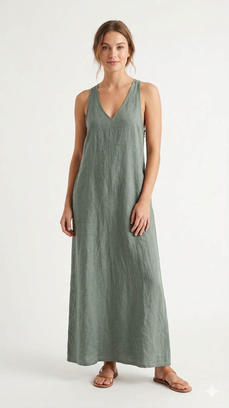 VESTIDO LARGO LINO W13410