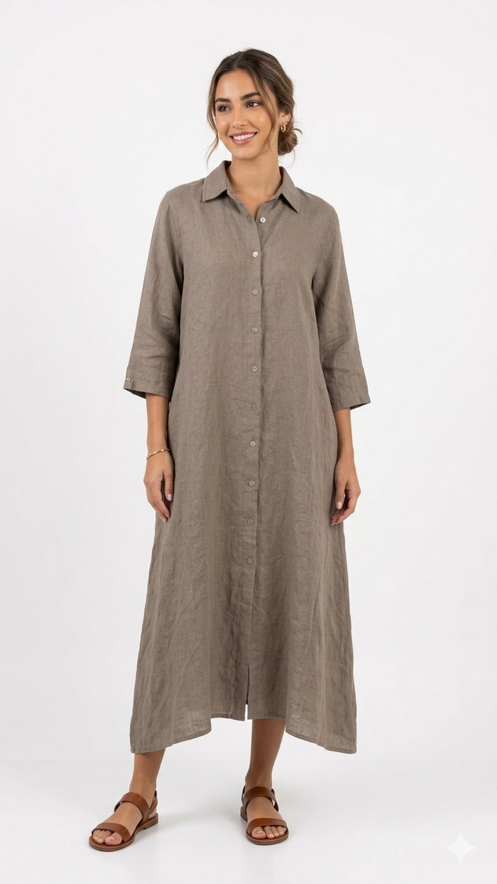 VESTIDO LARGO LINO W13422