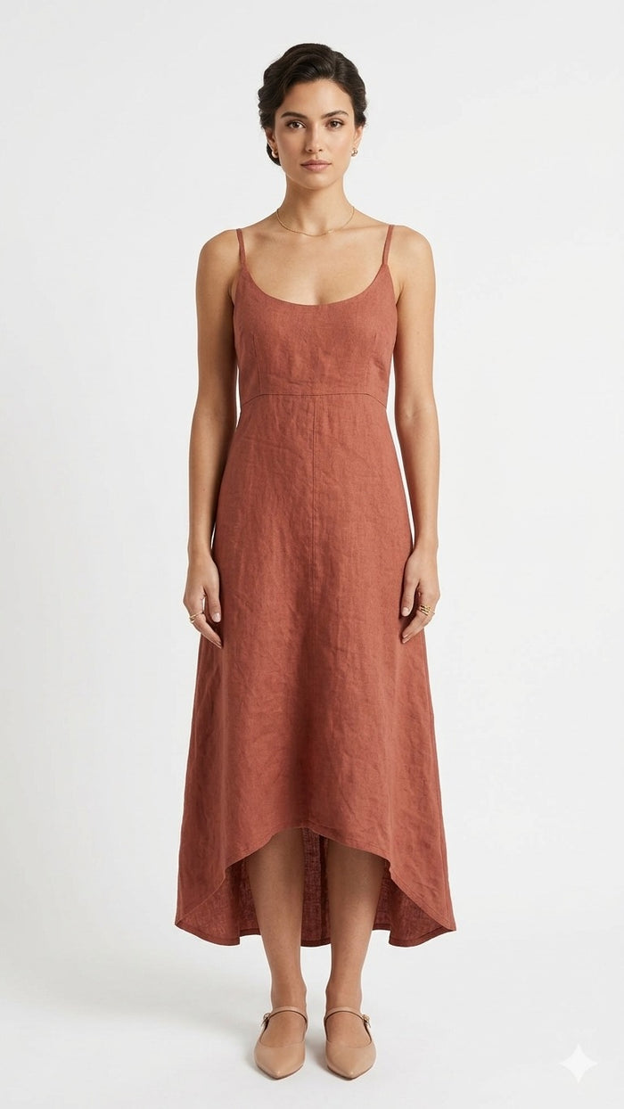 VESTIDO LARGO LINO W13423