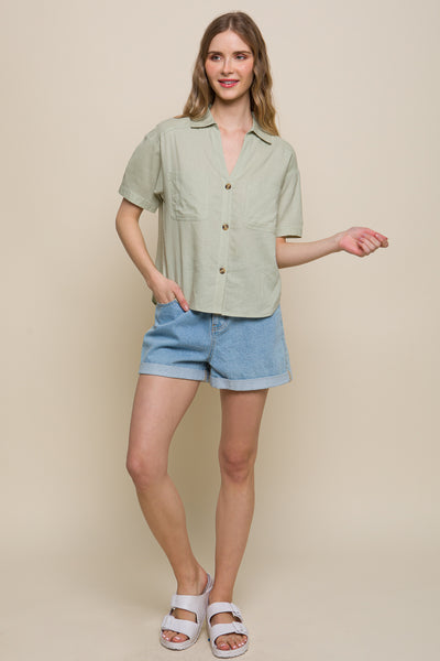 BLUSA LINO SAGE 011316SE