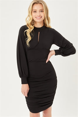 VESTIDO CORTO CASUAL NEGRO 111002NE