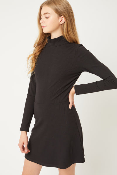 VESTIDO CORTO CASUAL NEGRO 111003NE