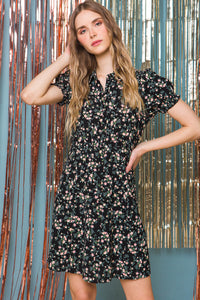 VESTIDO CORTO CASUAL  NEGRO 111414NE