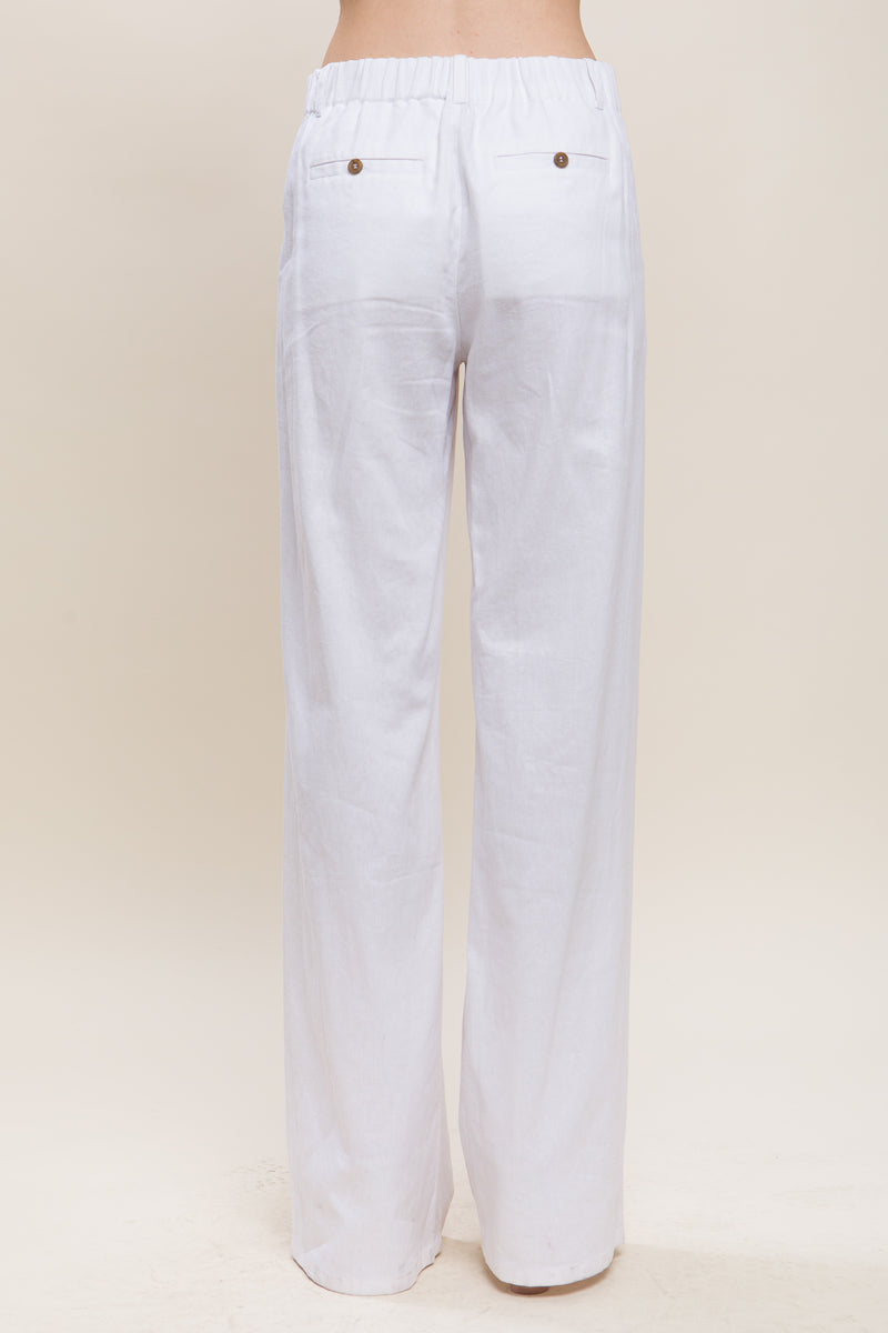 PANTALON LINO BLANCO M11200BL