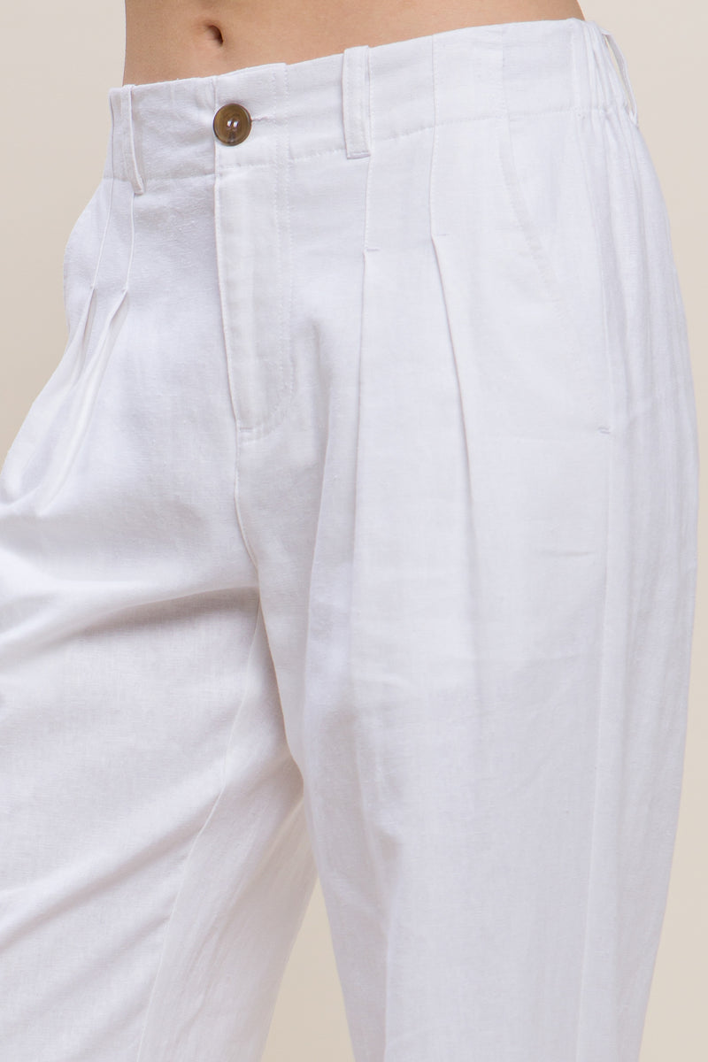 PANTALON LINO BLANCO M11200BL