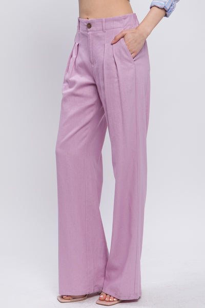 PANTALON LINO LILA M11200LI