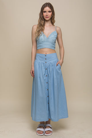 FALDA LARGA LINO BLUE 811418BU