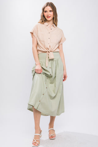 FALDA LARGA LINO SAGE 811418SE