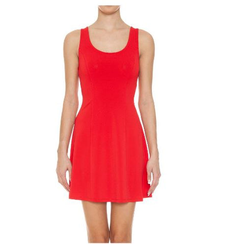 VESTIDO CORTO BASICO ROJO Q11486RJ