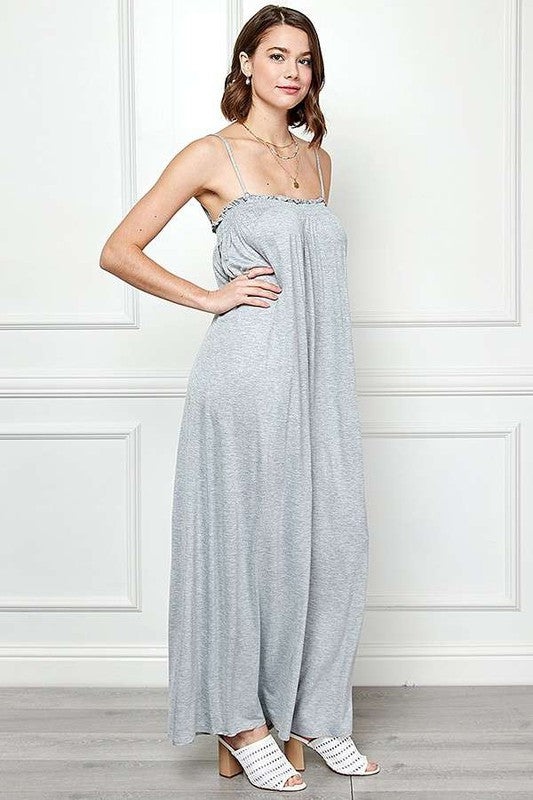 Vestido gris outlet largo casual