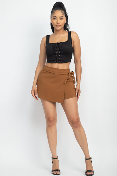 SHORT FALDA  CAF√â C10948CF