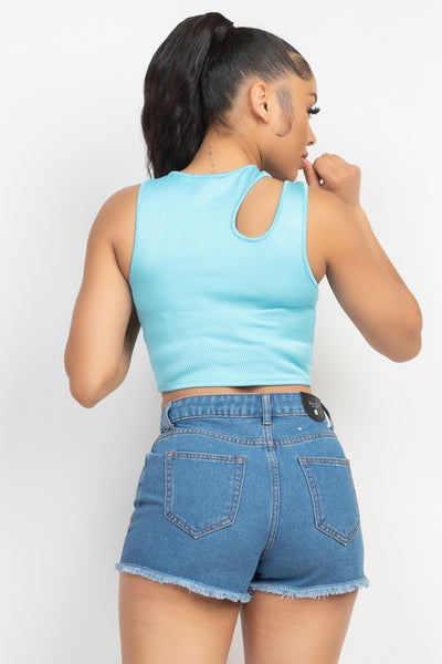 CROP TOP AQUA MINT T10955AI