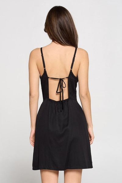 VESTIDO CORTO CASUAL  NEGRO 111419NE