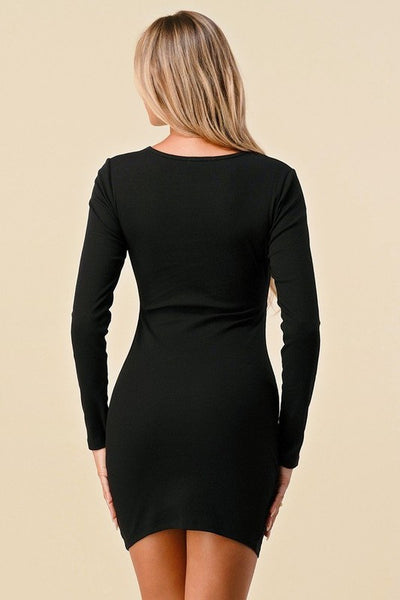 VESTIDO CORTO CASUAL  NEGRO 110919NE