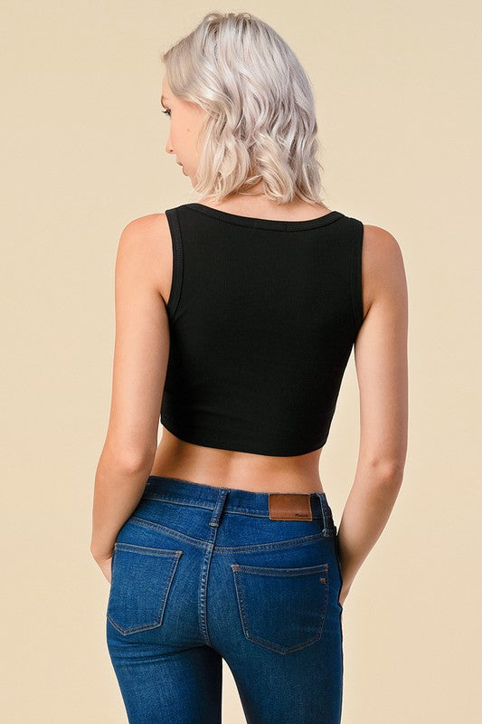 CROP TOP NEGRO T10929NE