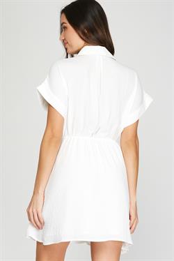 VESTIDO CORTO CASUAL  BLANCO 111503BL