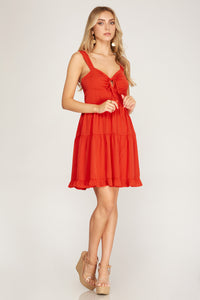 VESTIDO CORTO CASUAL  TOMATO 110818TO