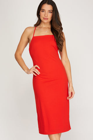VESTIDO CORTO CASUAL  ROJO 111527RJ